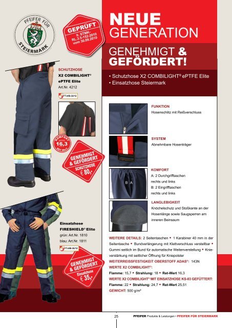 PRODUKTE & LEISTUNGEN - Pfeifer Feuerwehrbekleidung
