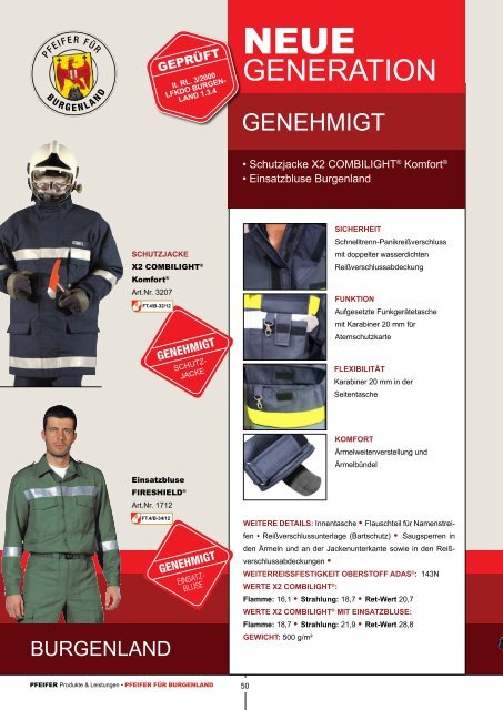 PRODUKTE & LEISTUNGEN - Pfeifer Feuerwehrbekleidung