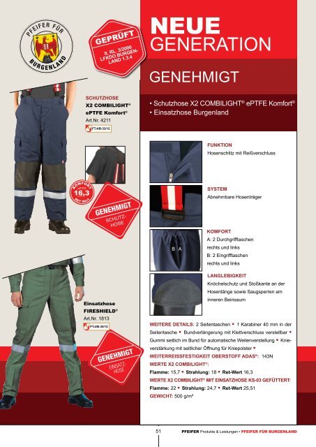 PRODUKTE & LEISTUNGEN - Pfeifer Feuerwehrbekleidung