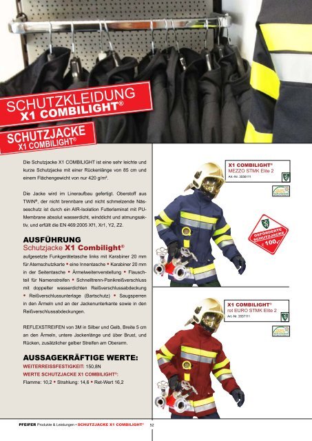 PRODUKTE & LEISTUNGEN - Pfeifer Feuerwehrbekleidung