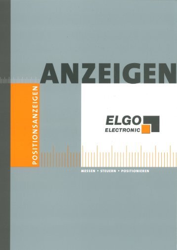 Positionsanzeigen - ELGO Electric GmbH