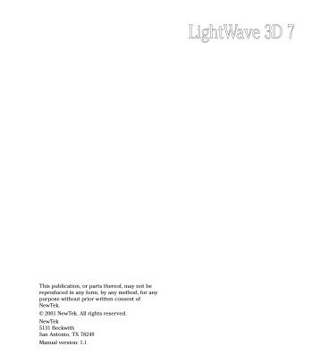 LightWave 3D 7.0 Handbuch - safari-fx