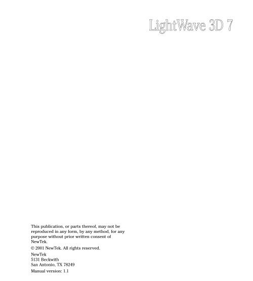 LightWave 3D 7.0 Handbuch - safari-fx