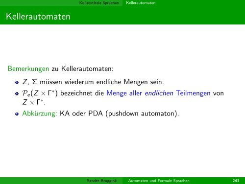 Automaten und Formale Sprachen“ alias ” Theoretische Informatik ...