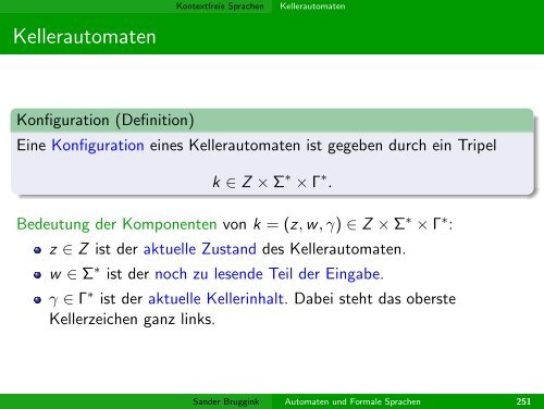 Automaten und Formale Sprachen“ alias ” Theoretische Informatik ...