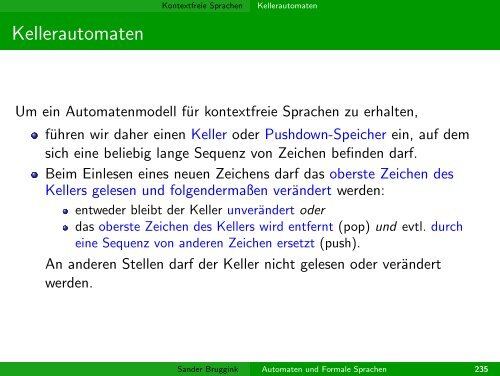 Automaten und Formale Sprachen“ alias ” Theoretische Informatik ...