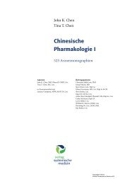 Chinesische Pharmakologie I - Verlag Systemische Medizin