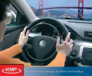 Automobil-Ausstattungen für Fahrer mit Handicap - Kempf