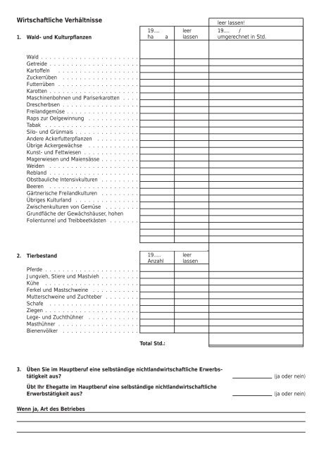 Fragebogen F zur Festsetzung der Familienzulagen für ...