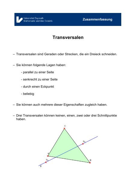 Transversalen