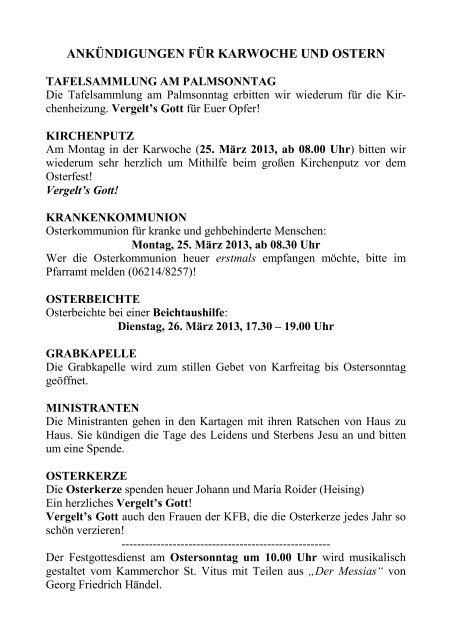 Osterpfarrbrief 2013.pdf - Pfarre Henndorf am Wallersee