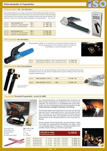 Schweisszubehör-Programm 6 - ISO Schweisstechnik AG