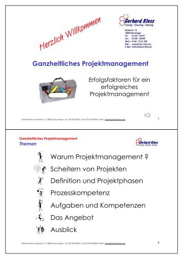 Ganzheitliches Projektmanagement - Gerhard Kless