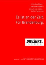 Es ist an der Zeit. Für Brandenburg. - DIE LINKE. Oder-Spree