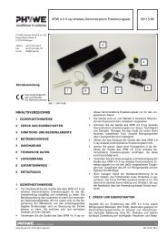 Bedienungsanleitung (663 KB) - Phywe Systeme GmbH