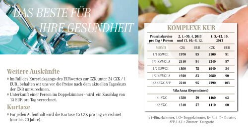 Download Preisliste PDF (5 MB) - Františkovy Lázně MONTI SPA