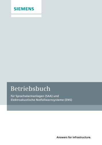 (SAA) und Elektroakustische Notfallwarnsysteme (ENS) - Siemens