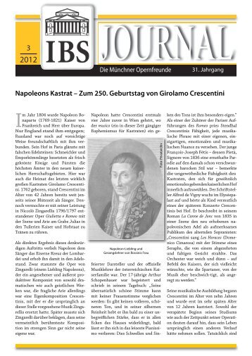 Napoleons Kastrat – Zum 250. Geburtstag von Girolamo Crescentini