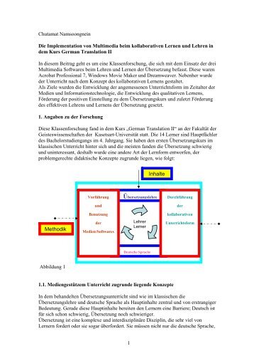 Übersetzungslehre Vorführung und Benutzung der Medien ...