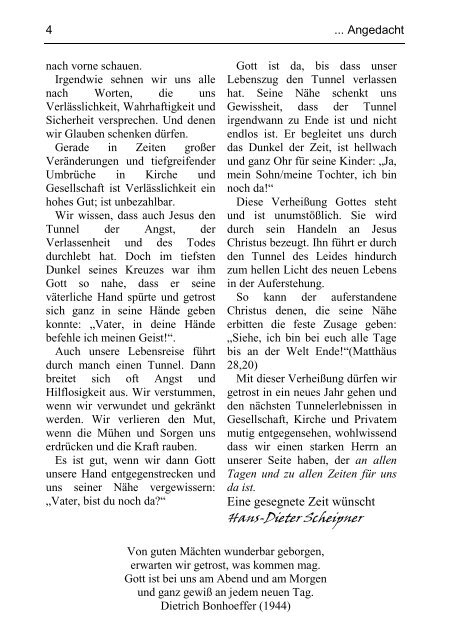 Gemeindebrief Ausgabe 70 - Ev.-luth. Kirchengemeinde ...