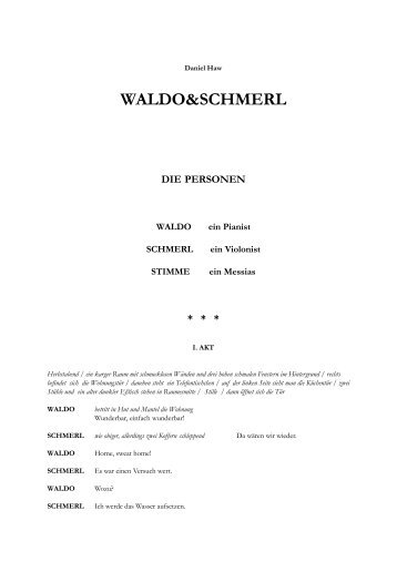 Waldo und Schmerl - Thespis Verlag