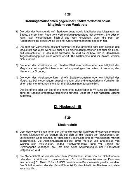 Geschäftsordnung Stadtverordnetenversammlung - Steinau an der ...