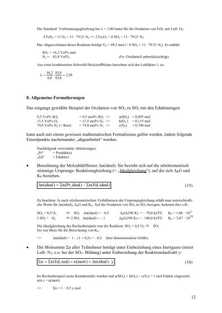 Schwefelsäure- (Doppel-) Kontaktverfahren