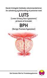 Rekommandationer - Det Danske Råd for Prostatasygdomme