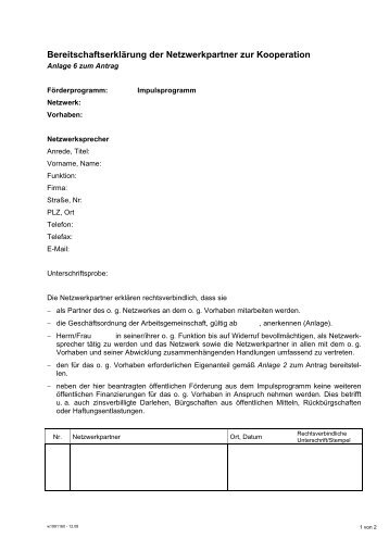 Anlage 6 Bereitschaftserklärung zur Kooperation (PDF 0,12 MB) - ILB