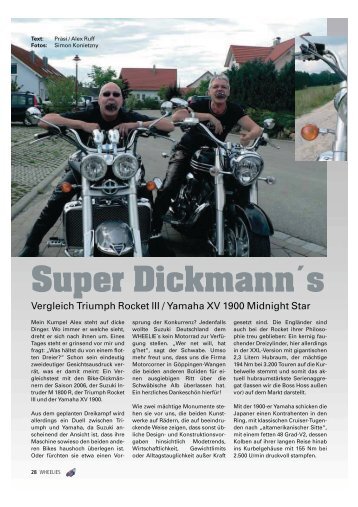 Vergleichstest Triumph Rocket III vs. Yamaha XV ... - Kultourbikes.de