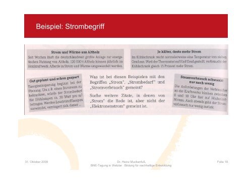 Das Basiskonzept Energie im Elektrikunterricht der Sekundarstufe I ...