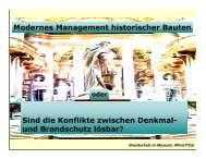 Modernes Management historischer Bauten