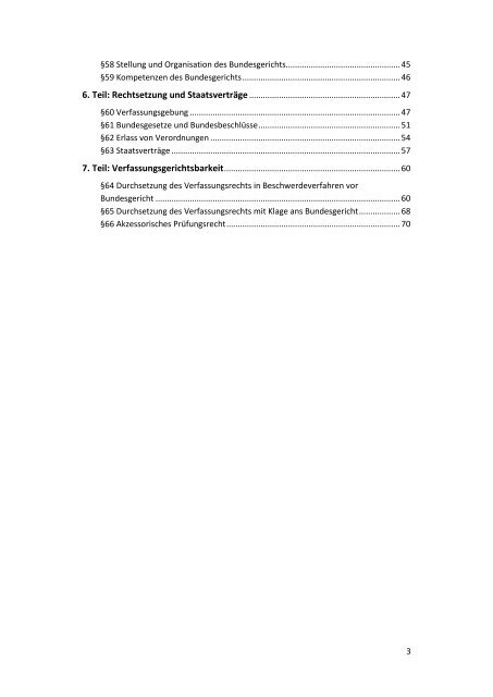 Zusammenfassung – Schweizerisches Bundesstaatsrecht –