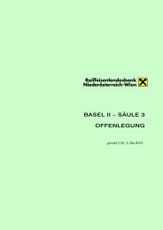 BASEL II – SÄULE 3 OFFENLEGUNG gemäß § 26 ... - Raiffeisen