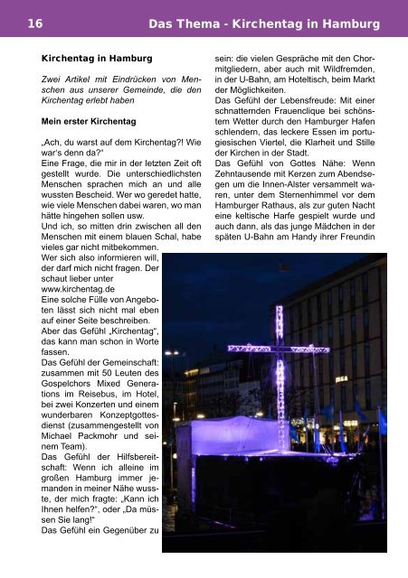 neue Gemeindezeitung - Evangelische Johannes-Kirchengemeinde ...