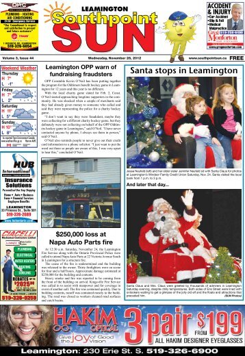 Santa stops in Leamington - Southpoint Sun