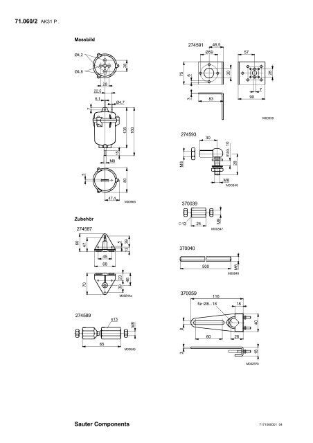 AK31 P: Pneumatischer Stellantrieb - sauter-controls.com sauter ...