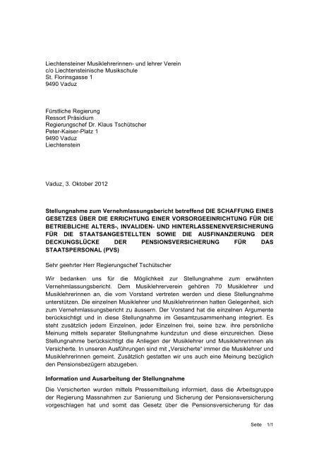 Stellungnahme PVS Sicht der Musiklehrer 27-09-2012 - Final