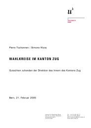 WAHLKREISE IM KANTON ZUG - ZRK