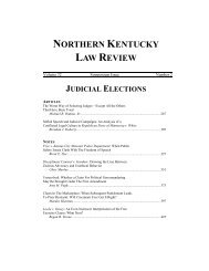 NORTHERN KENTUCKY LAW REVIEW - Salmon P. Chase College ...