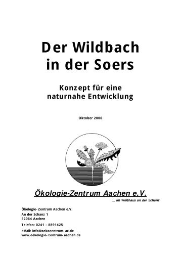 Wildbach-Konzept 2006 - Ökologie-Zentrum Aachen eV