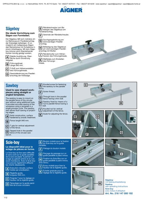 Rail de fixation - Oppold Polska Sp. z oo