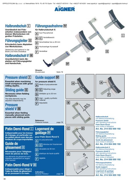 Rail de fixation - Oppold Polska Sp. z oo