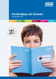 Fernlehrgänge und Seminare - FORUM Berufsbildung