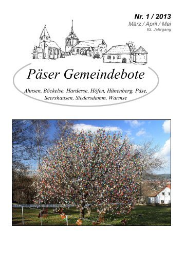 GBO einseitig 16 Seiten - Kirchengemeinde Päse - Home