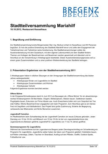 Protokoll Stadtteilversammlung121018 - Bregenz