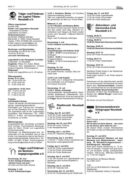 Amtsblatt Nr. 13 vom 28.06.2012 - Titisee-Neustadt