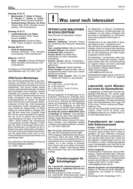 Amtsblatt Nr. 13 vom 28.06.2012 - Titisee-Neustadt