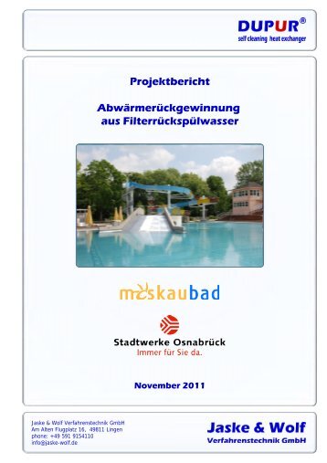 Projektbericht Moskaubad - Jaske & Wolf Verfahrenstechnik GmbH