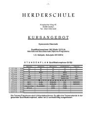 Kursverzeichnis Stufe Q1 - 2013-14 - Herderschule